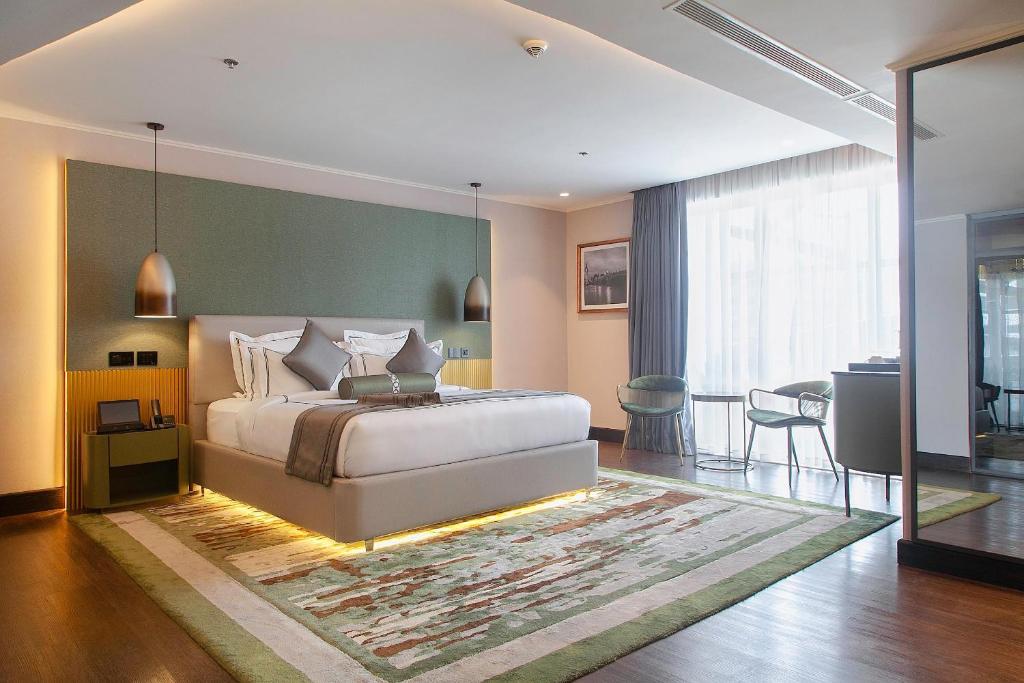 The Delborough hotel room with refined interiors