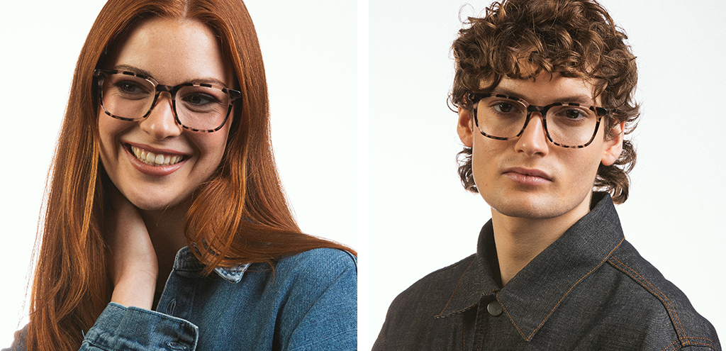 IOLLA Stewart frames in vanilla tortoise — worn