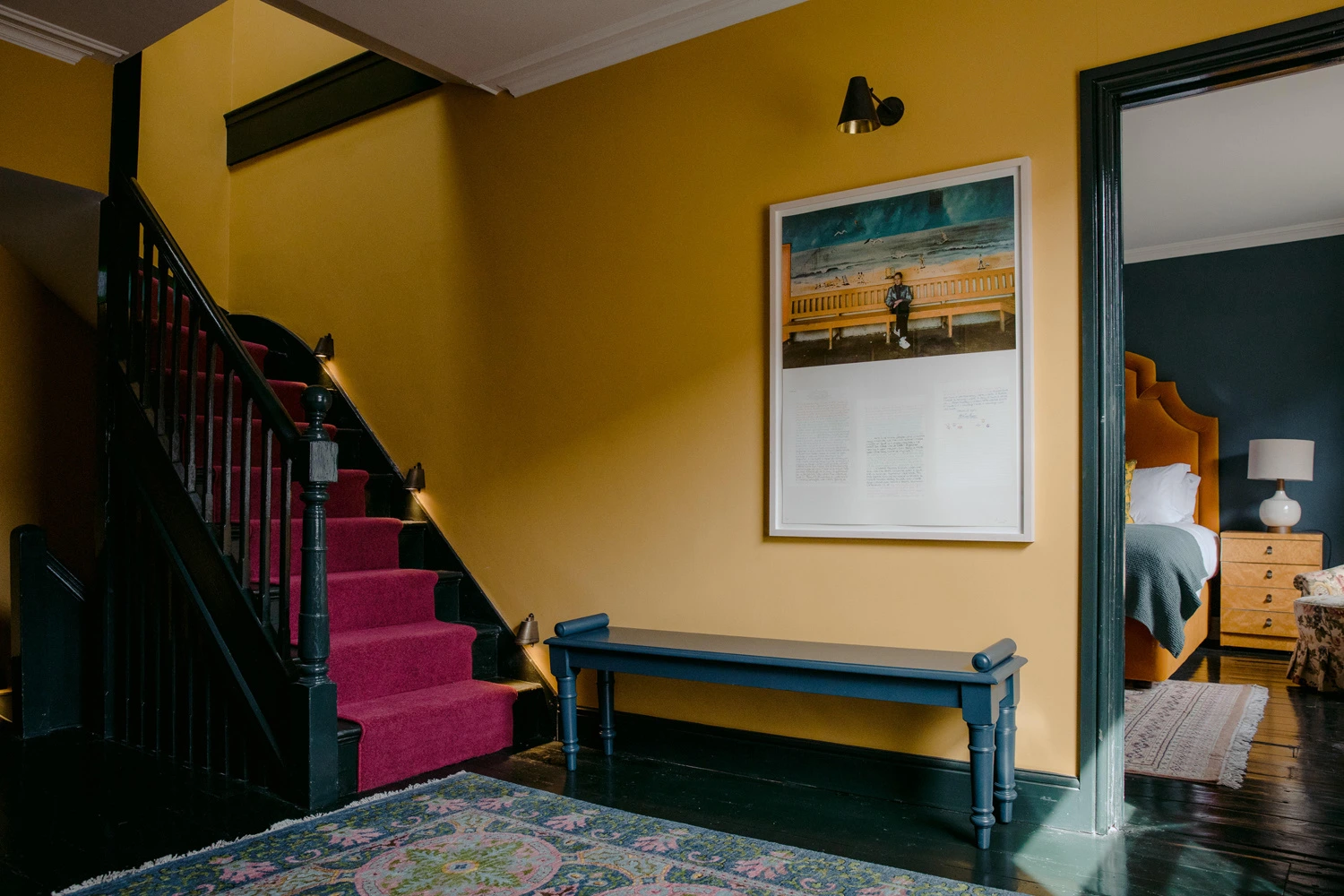 Hallway and staircase interior at The Rose, Deal