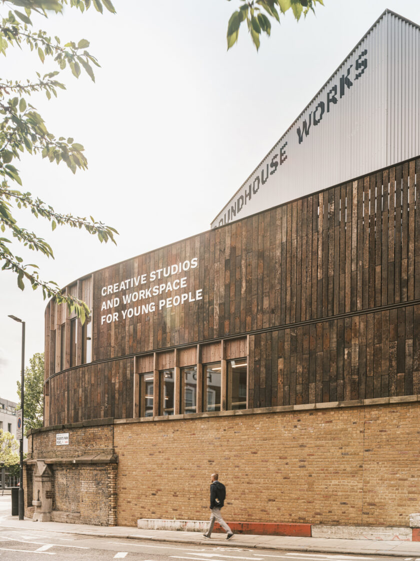 The Roundhouse exterior and works building in Camden