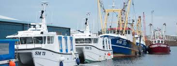 Fishing boats moored at Shoreham harbour