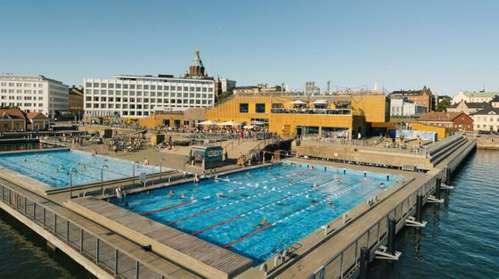 Allas Sea Pool — kolam renang di tepi pelabuhan Helsinki
