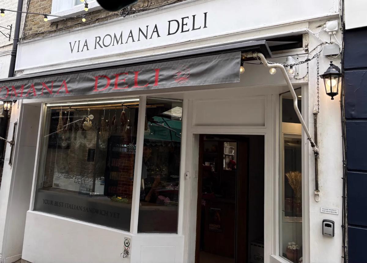 Via Romana Deli on Paved Court, Richmond — the small Italian sandwich shop halfway down the cobbled alley off Richmond Green